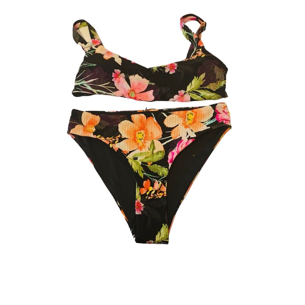 Tinibikini Ladies Floral Bikini Set Size Medium Two Piece Swimwear Beachwear